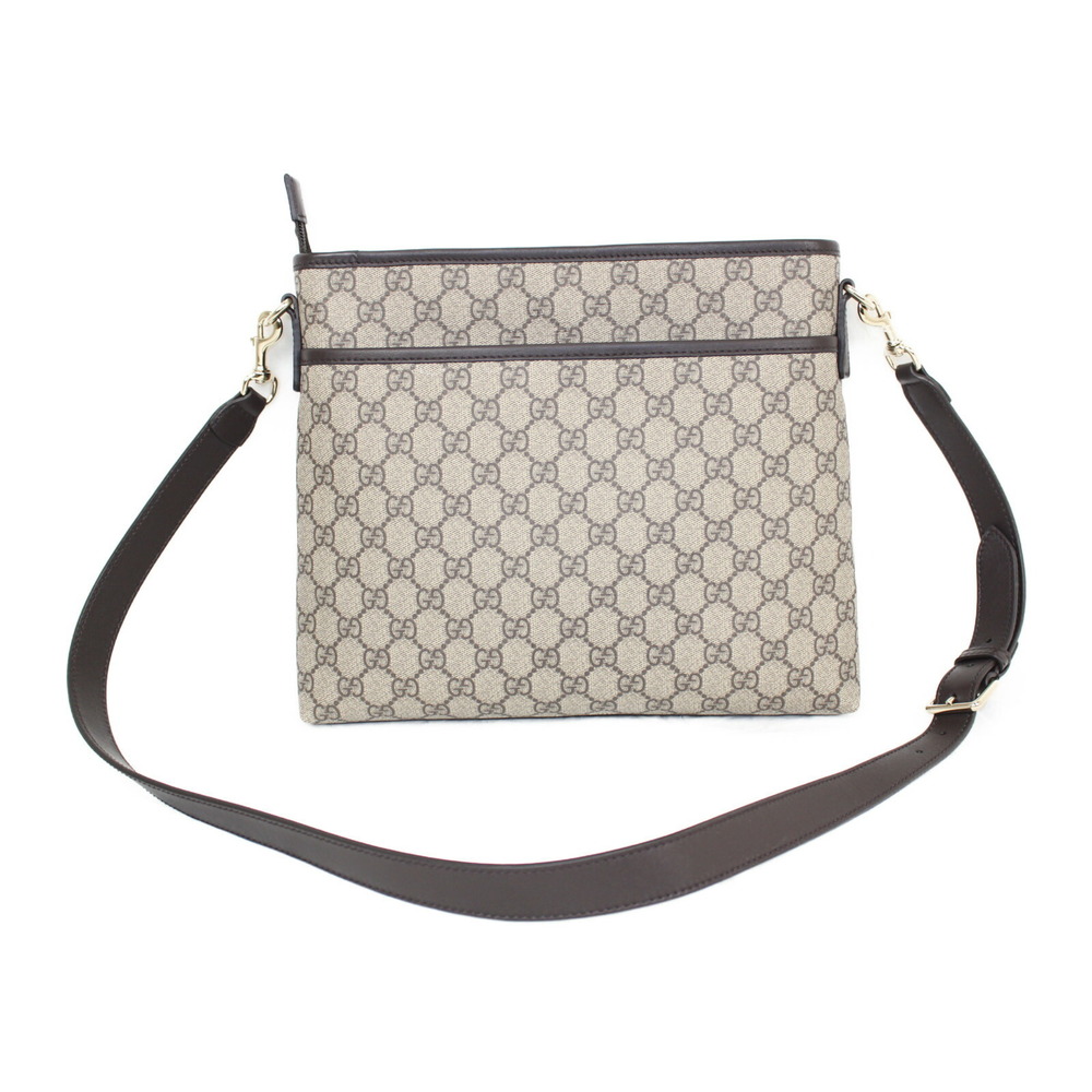 Gucci Dark Supreme Bag Shoulder Black GG Canvas messenger Brown